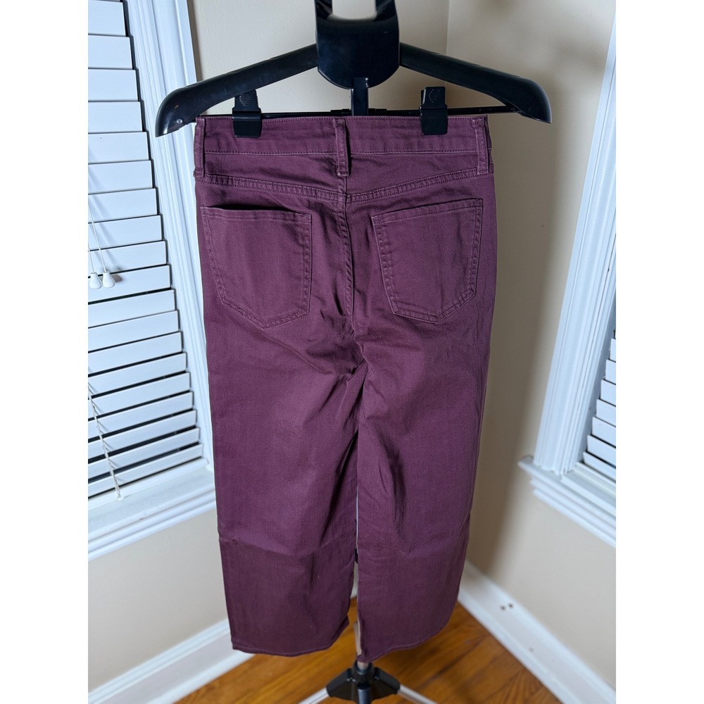 Quince Bella Stretch Wide Leg Jeans Wine Tasting Red Size 26 W-PNT-205 NWT - Picture 2 of 5